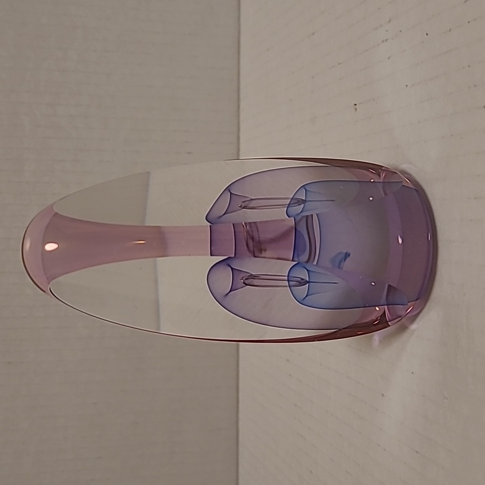 Edward Kachurik Art Glass 3 Panel Sculpture Amethyst Paperweight - Picture 10 of 16